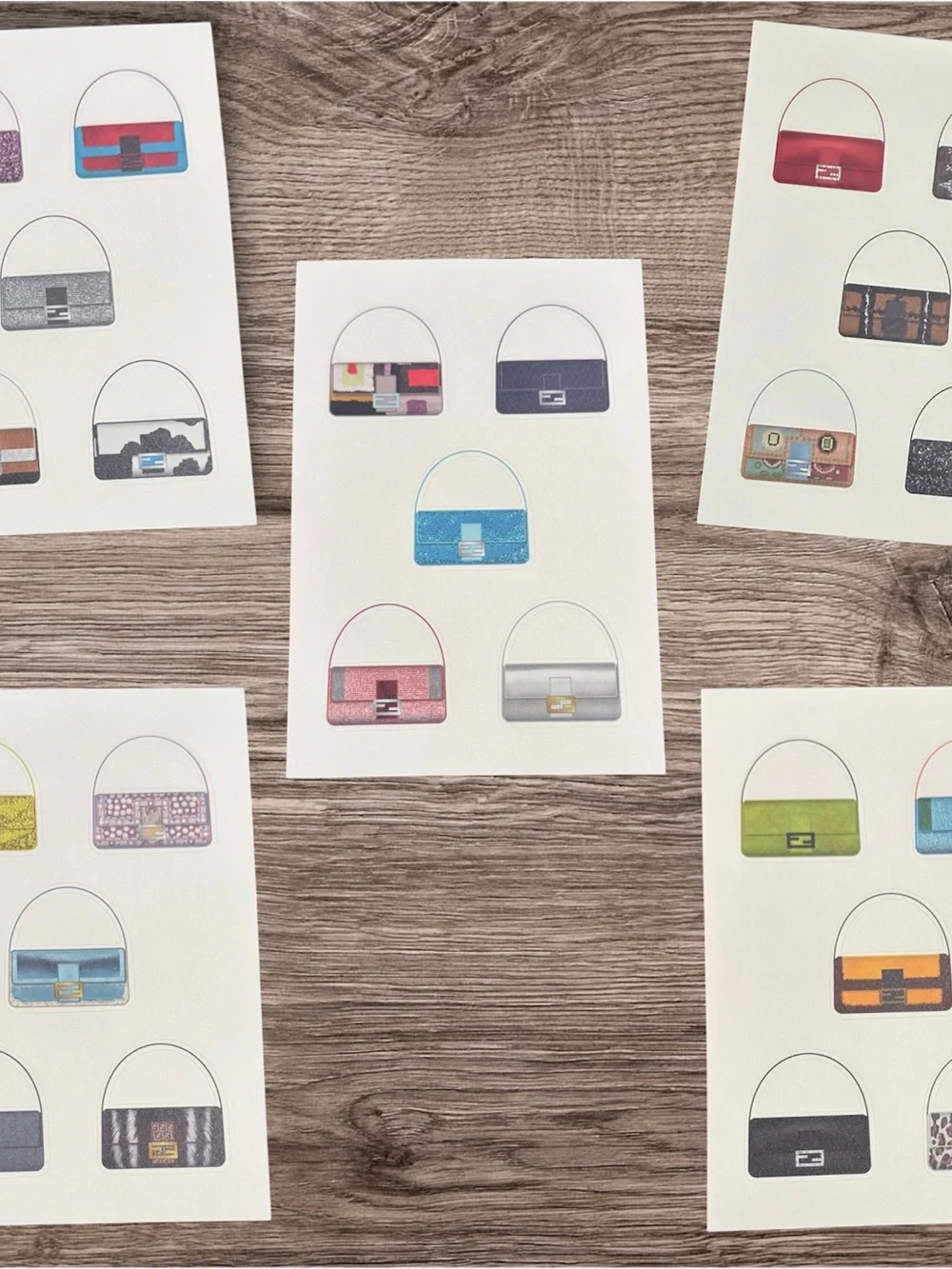 Fendi Notebook Featuring Baguette Handbag Sticker Sheets